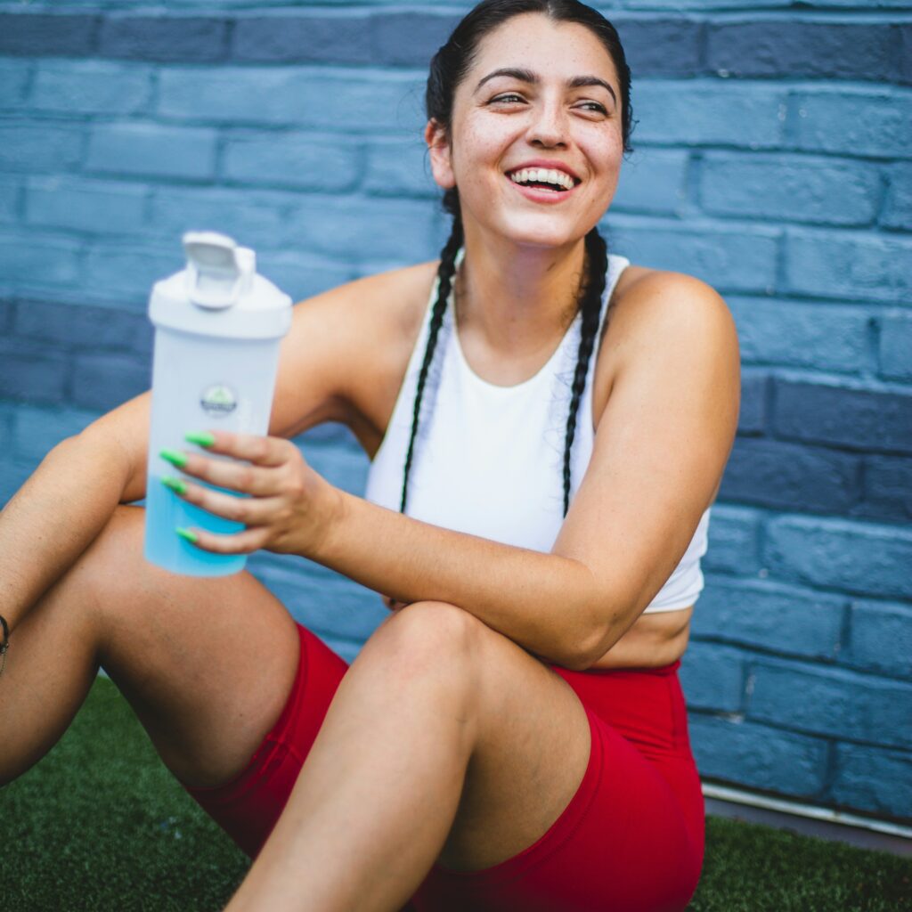 running nutrition coaching client sitting