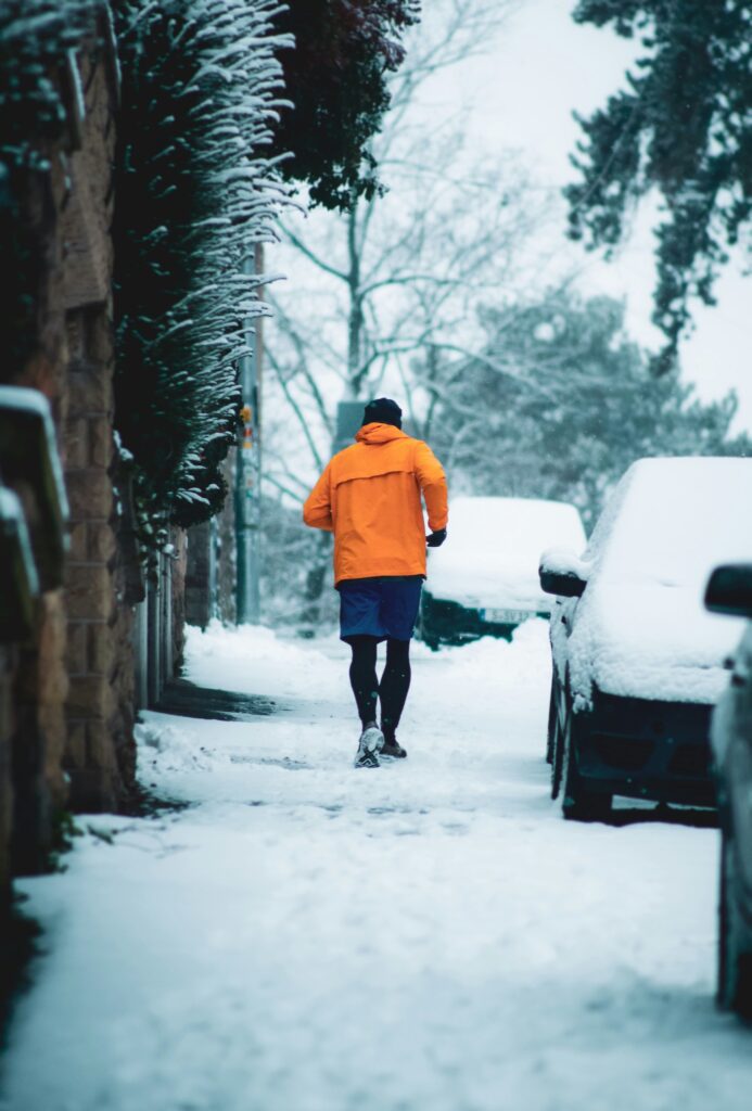 running coach brighton running in snow