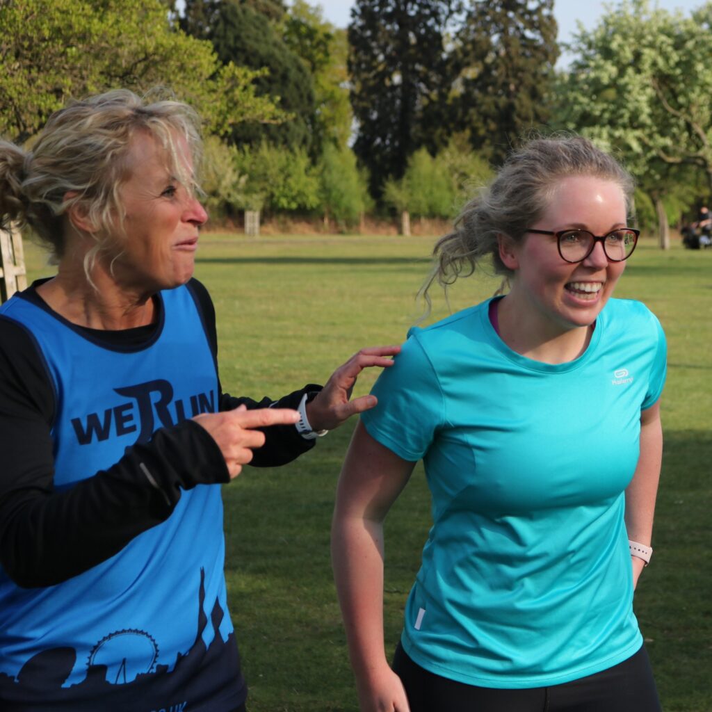 running coach gloucester 2 ladies smiling