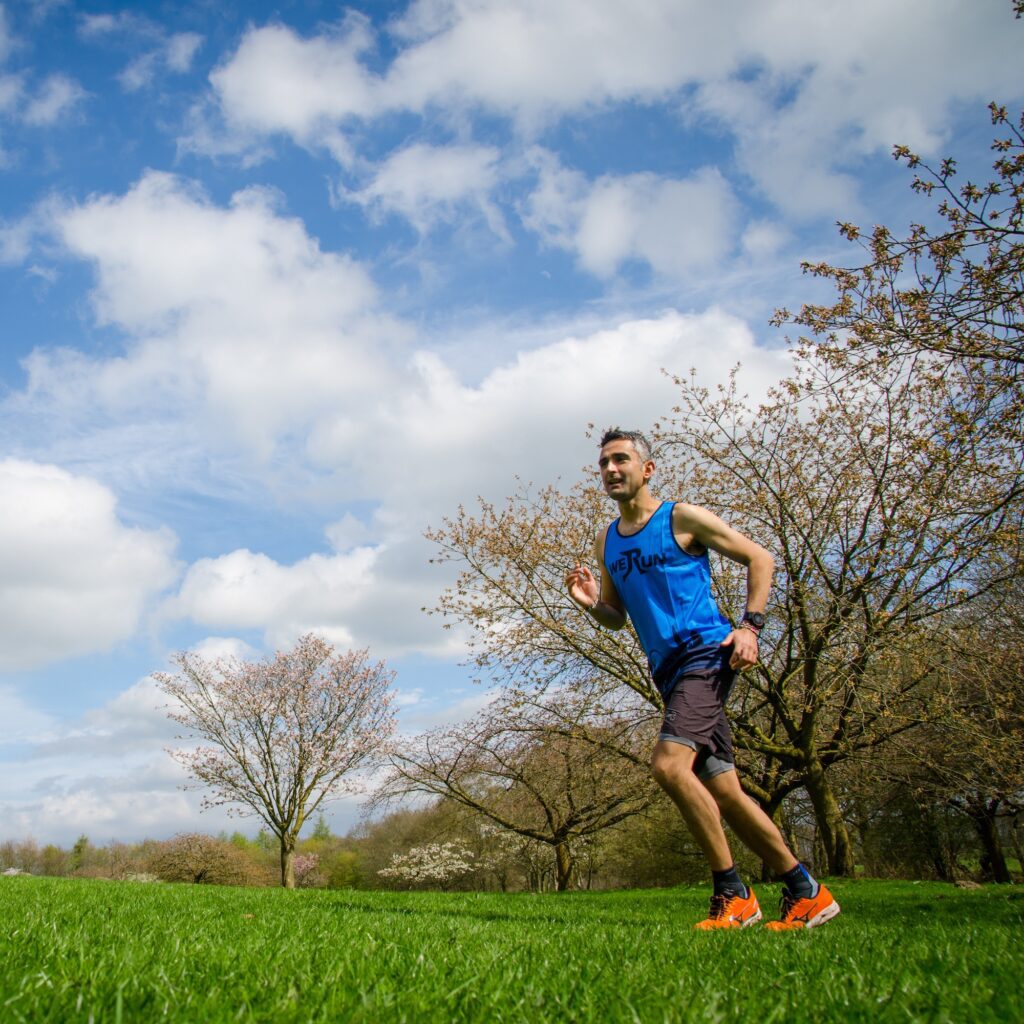 running coach southend-on-sea man in blue shirt