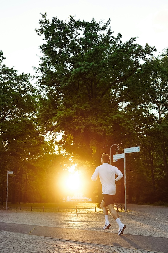canterbury running coach at sunset